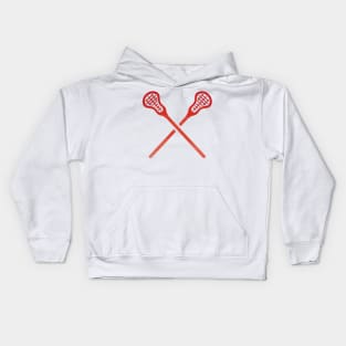 Lacrosse Stick Red Kids Hoodie